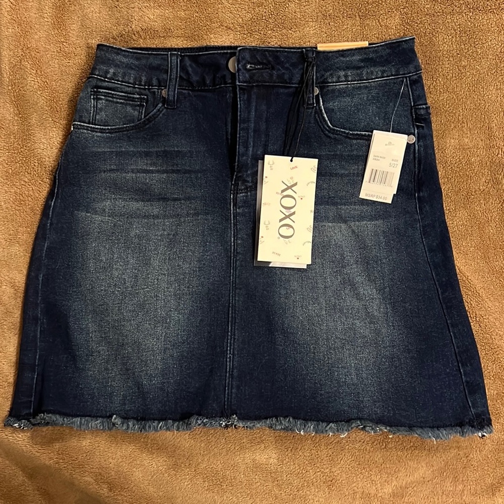 Denim dark washed skirt